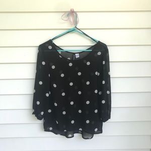 Sheer Polka Dot Blouse
